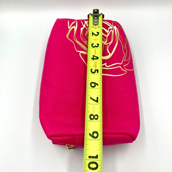 Lancôme travel pink/gold floral Limited Edition makeup bag & classic black tote - Picture 9 of 15